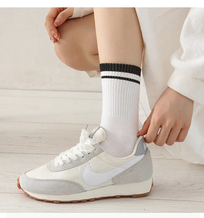 5 Pairs Lolita Japanese Woman Cute White Short Socks Set Girl Spring Summer Sweet Ruffle Lovely Cotton Socks For Women