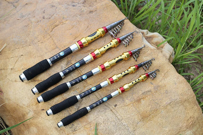 Yernea Short Sea Fishing Rods Fiber Telescopic Fishing Rod  99% Carbon 1.8-3.6M Spinning Telescopic Fishing Tackle Spinning Rod