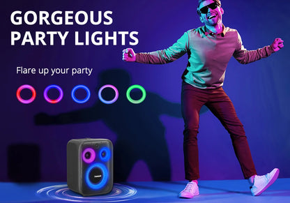 Tronsmart Halo 200 Speaker Bluetooth Speaker with 3 Way Sound System, 120W, Built-in/Wired Mic, Guitar Input, APP Control