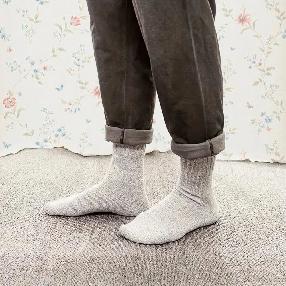 3/5 Pairs Men Solid Color Socks Are Fashionable Simple Versatile Winter Socks Are Soft Comfortable Lightweight Casual In Length