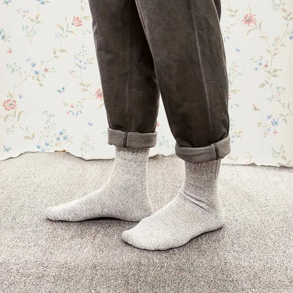 3/5 Pairs Men Solid Color Socks Are Fashionable Simple Versatile Winter Socks Are Soft Comfortable Lightweight Casual In Length