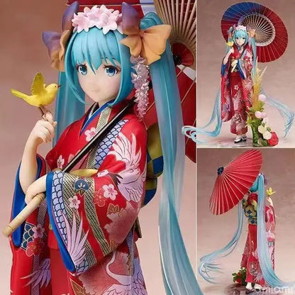 New Anime Miku Cute Kawaii Virtual Singer Miku Manga Statue Figurines Pvc Action Figure 15~25cm
