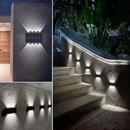 1pc 2/4/6/8/10/12LEDs Solar LED Wall Lights, Outdoor Wall Lamp For Garden, Patio, Ambient Light