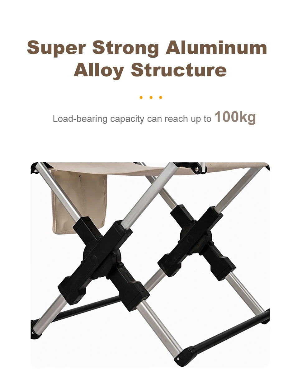 Outdoor Foldable Director's Chair Camping Beach Fishing Chair Aluminum Alloy Travel Hiking Picnic Seat Travel Furniture