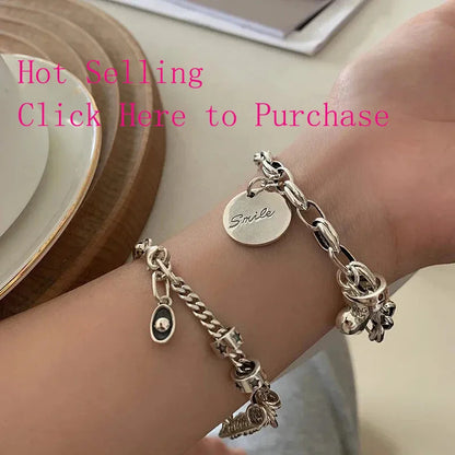 VENTFILLE 925 Sterling Silver Diamond-Studded Butterfly Bracelet Women's Fashion Temperament Flower Adjustable Bracelet