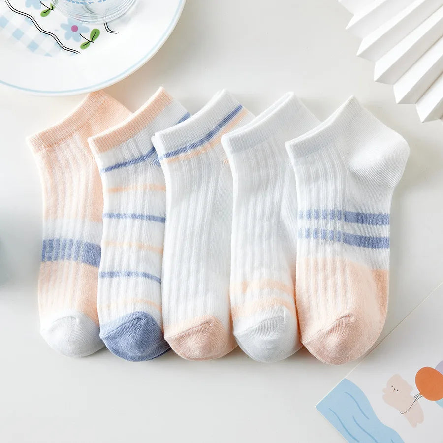 5 Pairs Funny Cow Print Socks Cute Fashion Cartoon Low Cut Ankle Socks For Women And Men