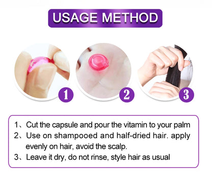 30Pcs Anti Hair Loss Hair Vitamin Capsule Oil Keratin Complex Oil Smooth Silky Hair Serum Hair Mask Repair Frizz Damaged Sevich
