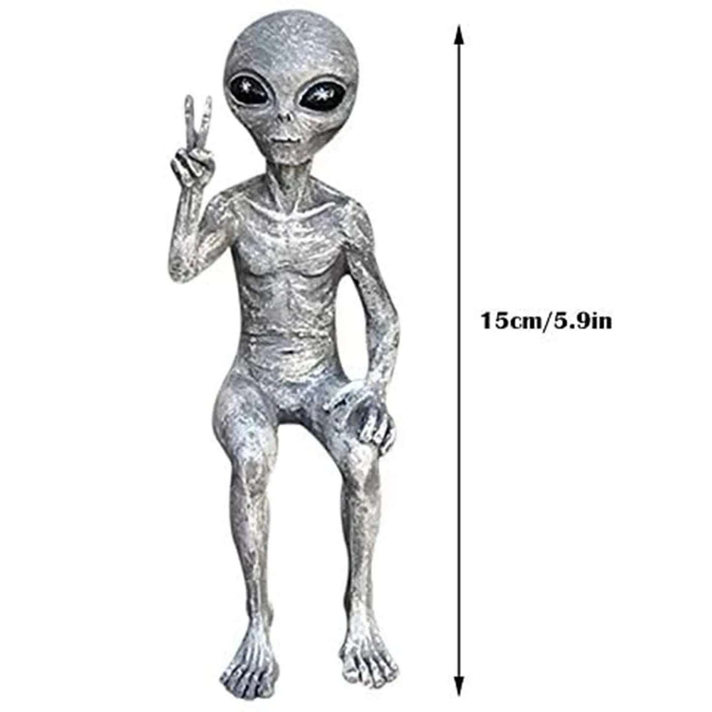 New Outer Space Alien Statue Martians Garden Figurine Set  Yard & Garden Decors Outdoor Courtyard Ornaments