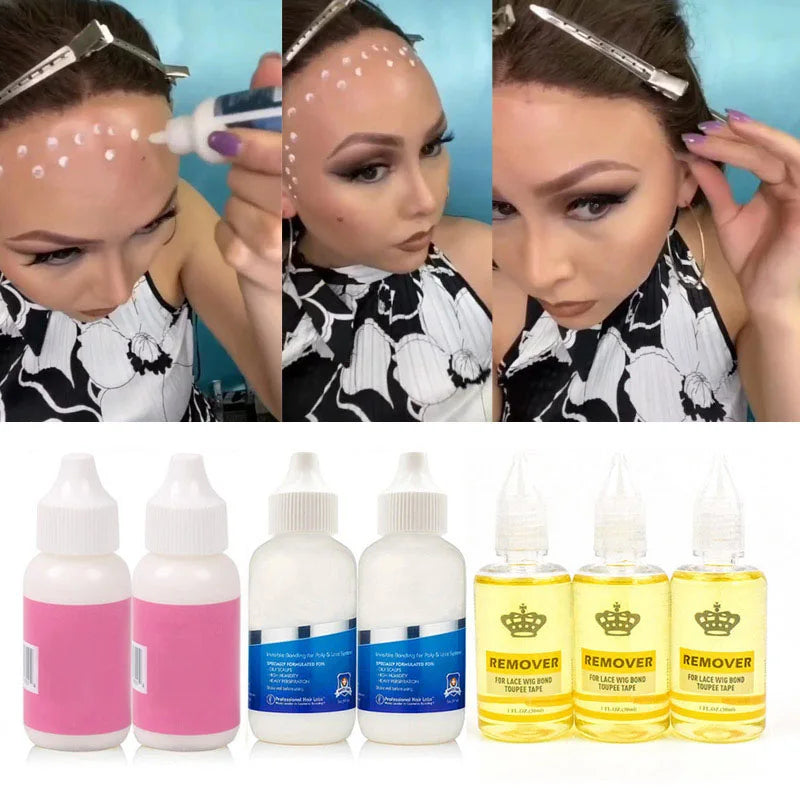 Strong Keep Wig Glue Waterproof Extra Hold Super Sticky And Sweatproof Front Lace Wig Glue White Color Cold Glue For Wigs