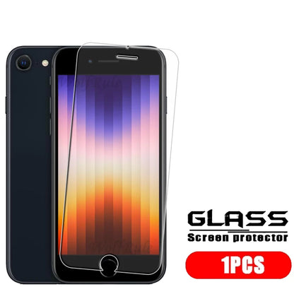 4Pcs For iPhone SE 2022 Glass iPhone SE 2022 2020 7 8 Plus Tempered Glass Transparent Clear 9H Screen Protector iPhone SE 2022