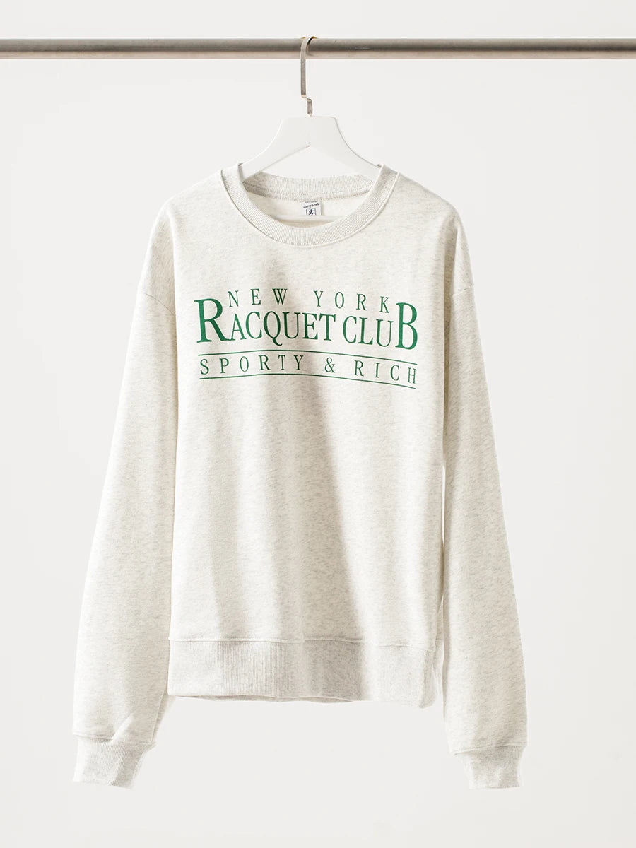 Letter Printed Sport Sweatshirts For Women Loose Casual Long Sleeve Hooded Sweatshirt 2024 New Streetwear Fashion Pullover Tops
