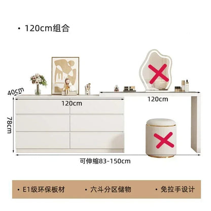 Luxury Dressing Table Drawer White Makeup Mirror Corner Desk Dresser Table Cabinet Organizers Storage Penteadeira Home Furniture