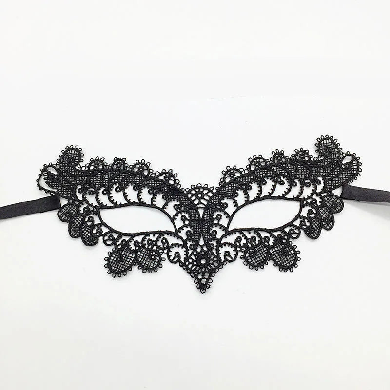 Black Color Sexy Women Lace Masquerade Mask for Carnival Halloween Half Face Cosplay Masks Festive Animal Party Supplies