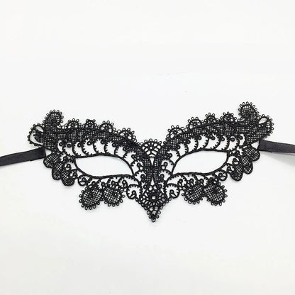 Black Color Sexy Women Lace Masquerade Mask for Carnival Halloween Half Face Cosplay Masks Festive Animal Party Supplies