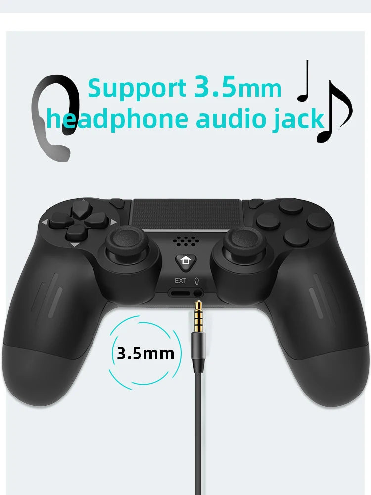 Bluetooth-Compatible Game Controller for PS4/Slim/Pro Wireless Gamepad For PC Dual Vibration Joystick For IOS/Android