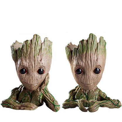Modern Vases For Flowers Pot Groot Garden Pots Planters Anime Figurines Home Decoration Accessories Office Storage Pen Case