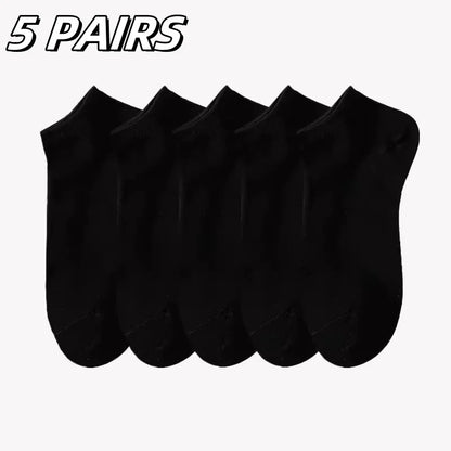 10 Pairs Women/Men Boat Socks Invisible Low Cut Silicone Non-slip Summer No-show Ankle Socks Solid Color Casual Breathable