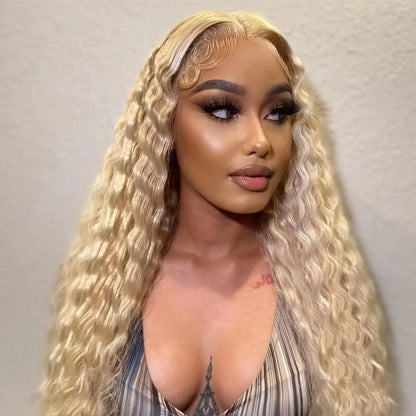 613 HD Lace Frontal Wig 13x4 Deep Loose Wave Transparent Remy Color Front Human Hair Wig 13x6 Blonde Water Curly Human Hair Wig