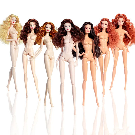 European Fashion 1/6 12Inch BJD Doll Body Blond Hair White Skin Daily Outfit Party Cute Gown Adult Kids DIY Toys Birthday Gifts