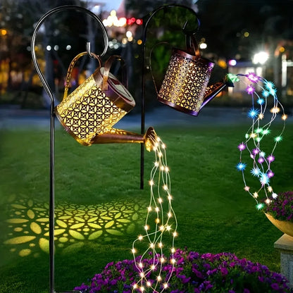 LED Solar Watering Can Light Hanging Kettle Lantern Light Outdoor Waterproof Villa Path Lawn Yard Garden Decoration Lamp