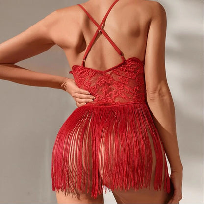 Sexy Erotic Lingerie Kit Women Temptation Lace Tassel Sensual Porn Underwear For Sex Hot Bodydolls Exotic Apparel Lenceria