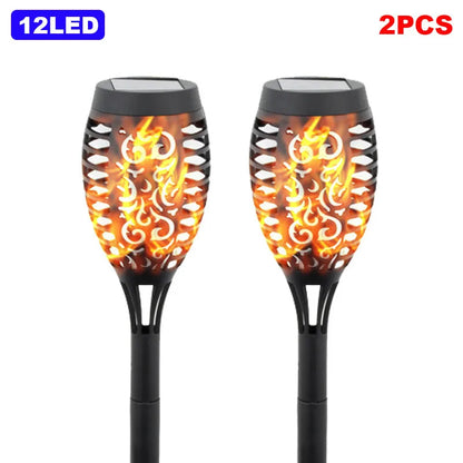 12/33/96 LED Solar Torch Light Lawn Garden Plug in Light Outdoor Courtyard Waterproof Induction Decoration Landscape Flame Light