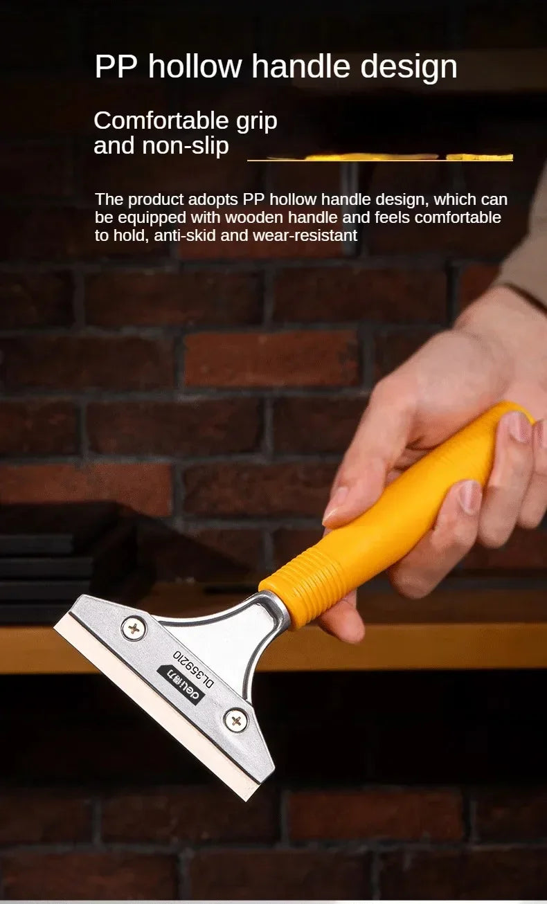 Deli Portable Cleaning Knife Cleaning Shovel Cutter Glass Floor Tiles Scraper Blade Seam Removal Household Kitchen Hand Tool