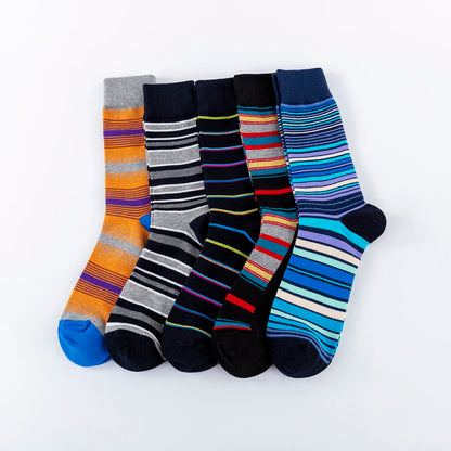 5-6 Pairs New High Quality Combed Cotton Men Socks Women Happy Fashion Novelty Skateboard Crew Casual Funny Socks for Men