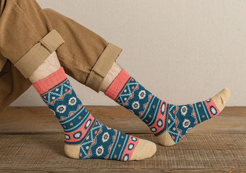 5Pairs New Design Witner Socks Thick Warm Christmas Socks Man Women Couple Socks Free Size 9022