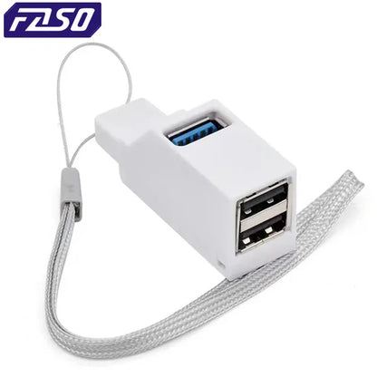 FASO Usb HUB port hub USB 3.0 HUB Adapter Extender Mini Splitter Box 1 to 3 Ports High Speed USB 2.0 For PC Laptop Disk Card  PC
