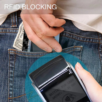 Rfid Credit Card Holder Slim Metal Magic Wallets Men Women Thin Mini Id Bank Cardholder Aluminium Alloy Case Wallet for Men