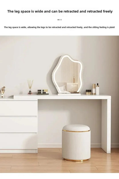 Luxury Dressing Table Drawer White Makeup Mirror Corner Desk Dresser Table Cabinet Organizers Storage Penteadeira Home Furniture