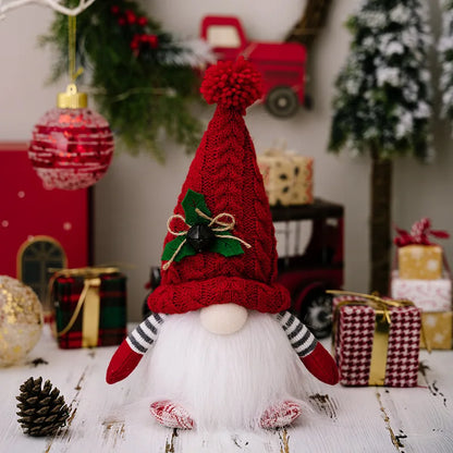 30cm Glowing Gnome Christmas Decorations 2024 Faceless Plush Dolls elf Home Ornaments Navidad New Year 2024 Gift