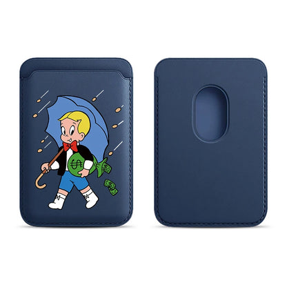 Upgrade Magnetic White PU Leather Wallet Case For MagSafe iPhone13 14 12 11 Luxury Dollar MonopolyS Card Bag Holder Cover Off