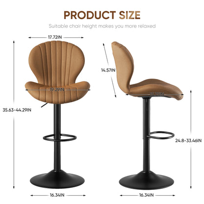Living Room Chairs  2 Pcs Set Dining Chair Backrest Bar Stools Luxury Modern Soft Bag Stool Adjustable Height Rotating Kitchen Home Furniture