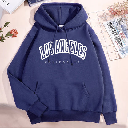 Los Angeles California City Hoody Men Women Creativity Crewneck Clothing Fashion Pullover Hoody Autumn Fleece Warm Streetwear
