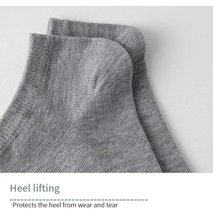 10 Pairs Women/Men Boat Socks Invisible Low Cut Silicone Non-slip Summer No-show Ankle Socks Solid Color Casual Breathable