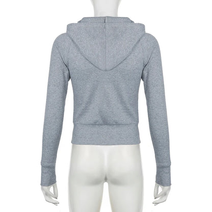 IAMSURE Casual Streetwear Basic Hooded Pockets Sweatshirt Tracksuit Solid Long Sleeve Hoodies Women 2023 Autumn Spring Fashion
