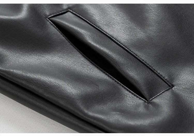 Mauroicardi Spring Autumn Cool Luxury Short Black Soft Light Pu Leather Jacket Men Zipper Casual Mens Jackets and Coats Fashion