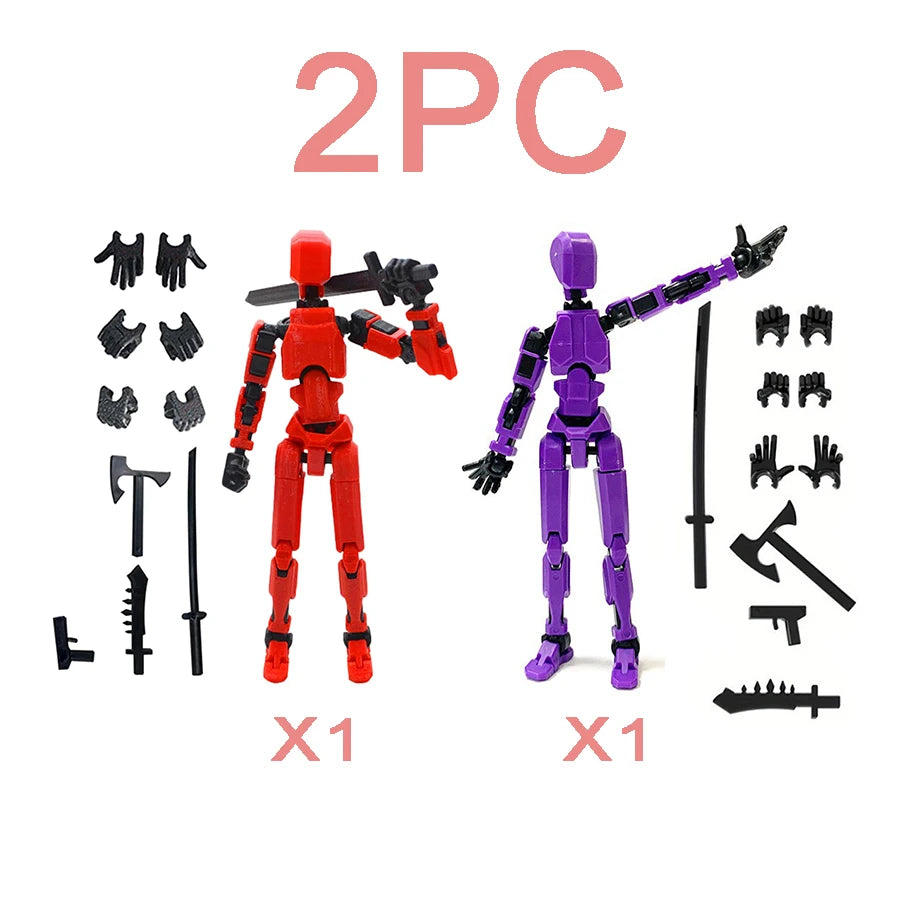 3PCS-Lucky Puppets 13 Doll,Multiple Styling Combinations Robot Model,Cheap Holiday Gift,Cool Robot Doll Desktop Decoration