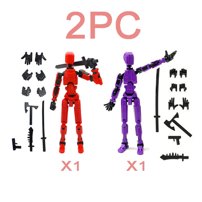 3PCS-Lucky Puppets 13 Doll,Multiple Styling Combinations Robot Model,Cheap Holiday Gift,Cool Robot Doll Desktop Decoration