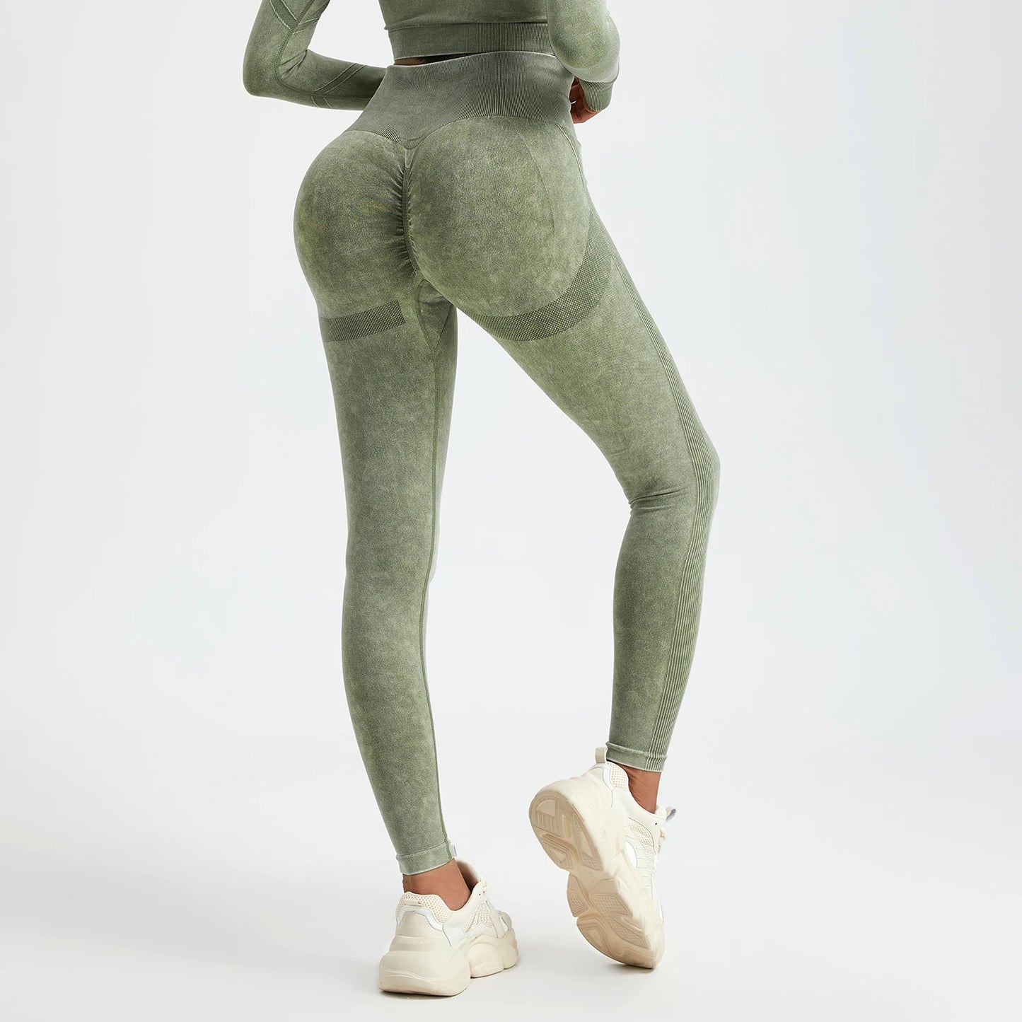 Wash Sexy Push Up Gym Leggings Women High Waist Seamless Skinny Sporty Leggings Women Casual Autumn
