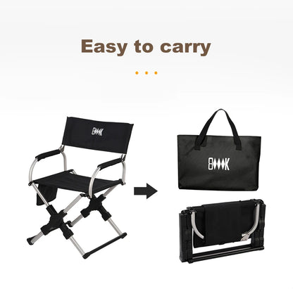 Outdoor Foldable Director's Chair Camping Beach Fishing Chair Aluminum Alloy Travel Hiking Picnic Seat Travel Furniture