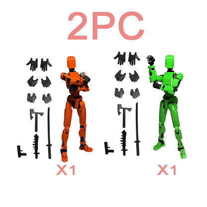 3PCS-Lucky Puppets 13 Doll,Multiple Styling Combinations Robot Model,Cheap Holiday Gift,Cool Robot Doll Desktop Decoration