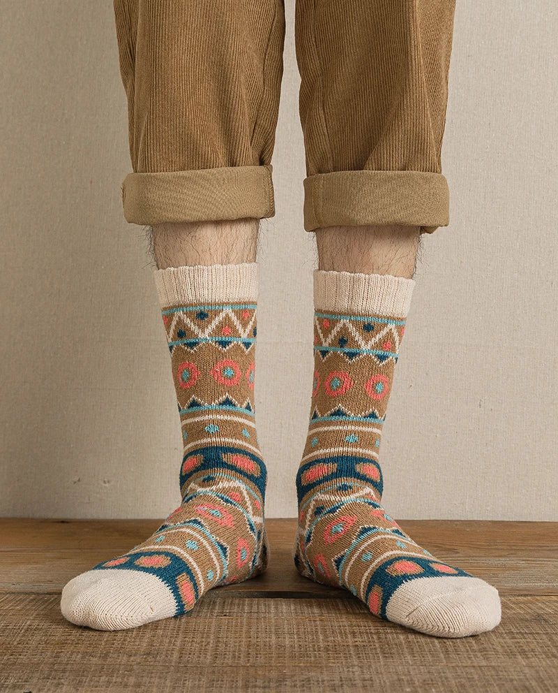 5Pairs New Design Witner Socks Thick Warm Christmas Socks Man Women Couple Socks Free Size 9022