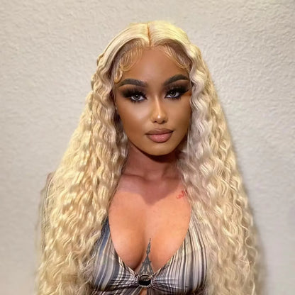 613 HD Lace Frontal Wig 13x4 Deep Loose Wave Transparent Remy Color Front Human Hair Wig 13x6 Blonde Water Curly Human Hair Wig