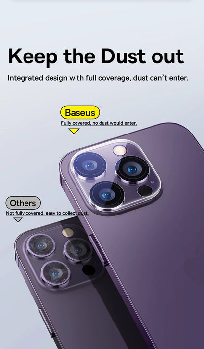 Baseus 2Pcs Camera Lens Protector For iPhone 15 14 13 Pro Max Tempered Glass Lens Glass For iPhone 14 13 12 Lens Protection Film