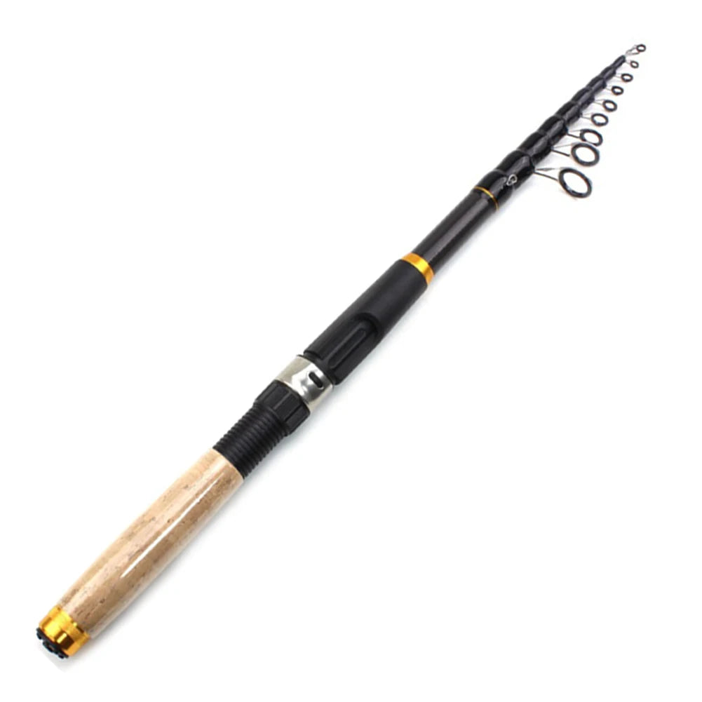 Ultrashort Telescopic Fishing Rod Multifunction Spinning Rod Carbon Fishing Fish Pole Durable Anti Slip Fishing Rod Fishing Tool