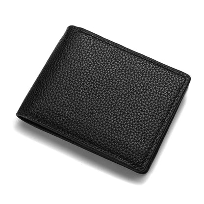 2025 New Wallet Men Short Dollar Clip Zipper Simple Soft Leather Lightweight