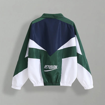 Spring Fall Varsity Jacket Men Patchwork Embroidery Bomber Jacket Casual Street Loose Zipper Coat Women Couple College Jackets